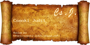 Csenki Judit névjegykártya