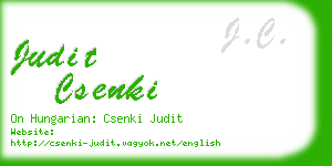 judit csenki business card